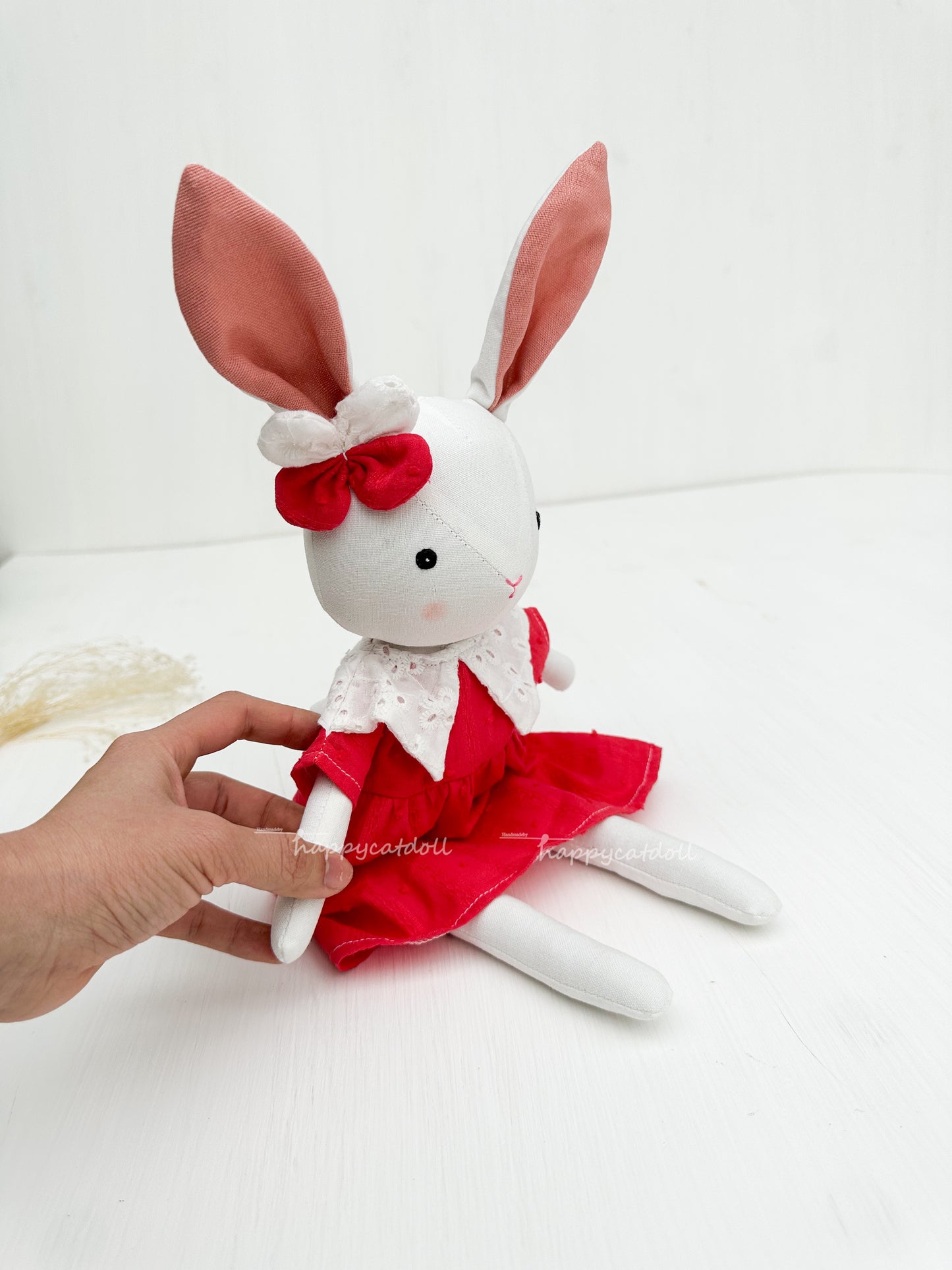 Bunny doll with red dress