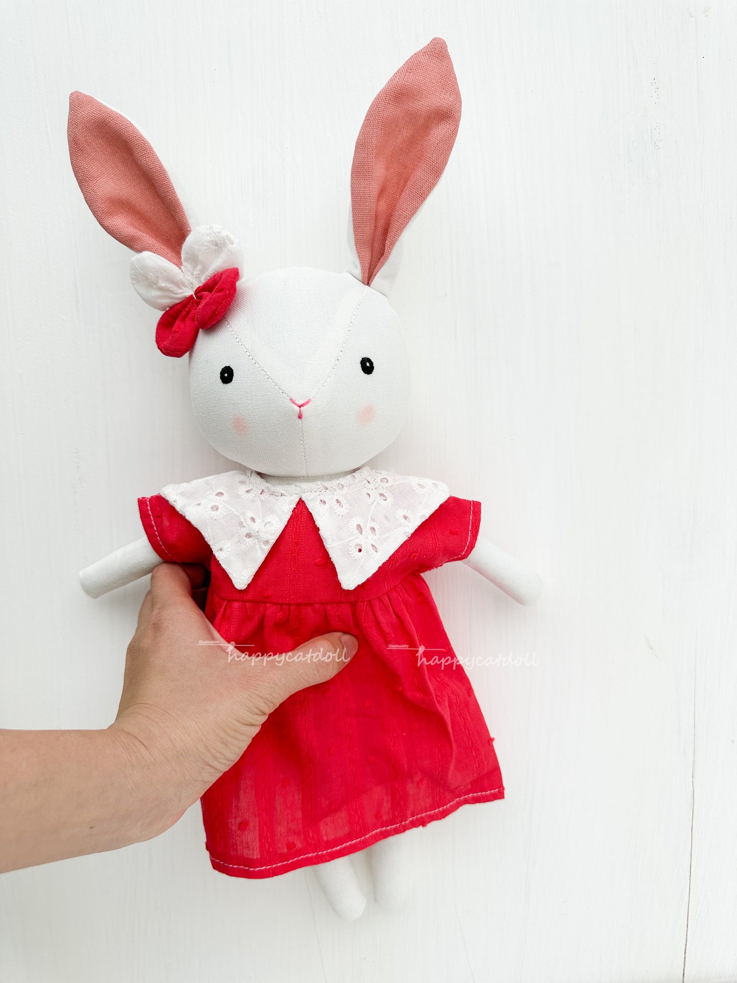 Bunny doll with red dress