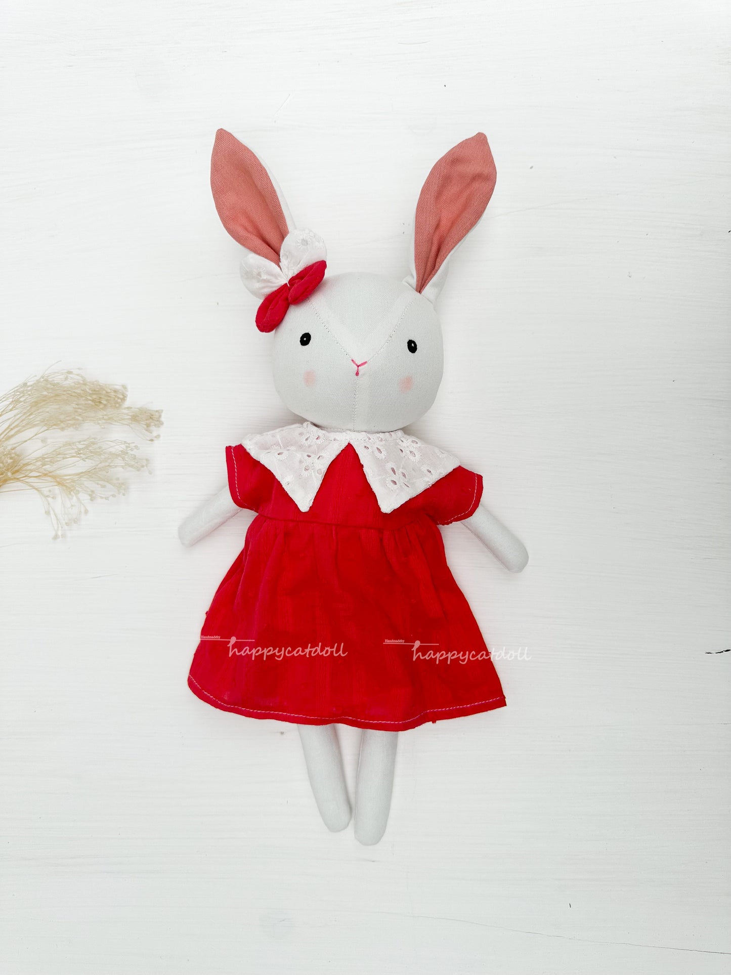 Bunny doll with red dress